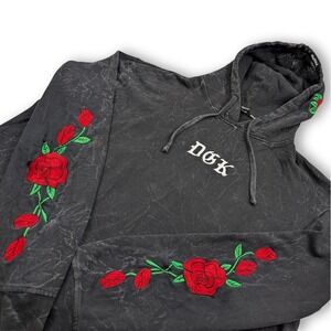 Vintage DGK Dirty Ghetto Kids Acid‎ Wash Stay True Hoodie Mens Medium Skater